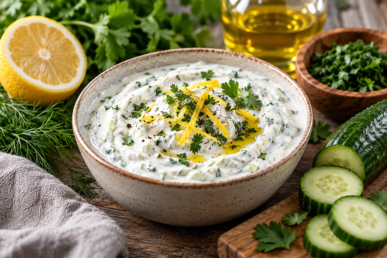 Zitronen-Koriander-Joghurt